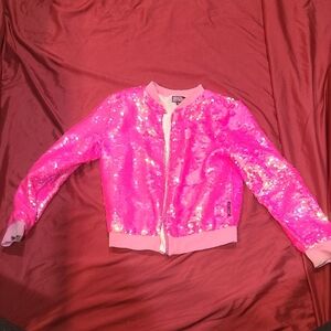 JoJo's Closet Sparkling Pink Sequin Kids Jacket